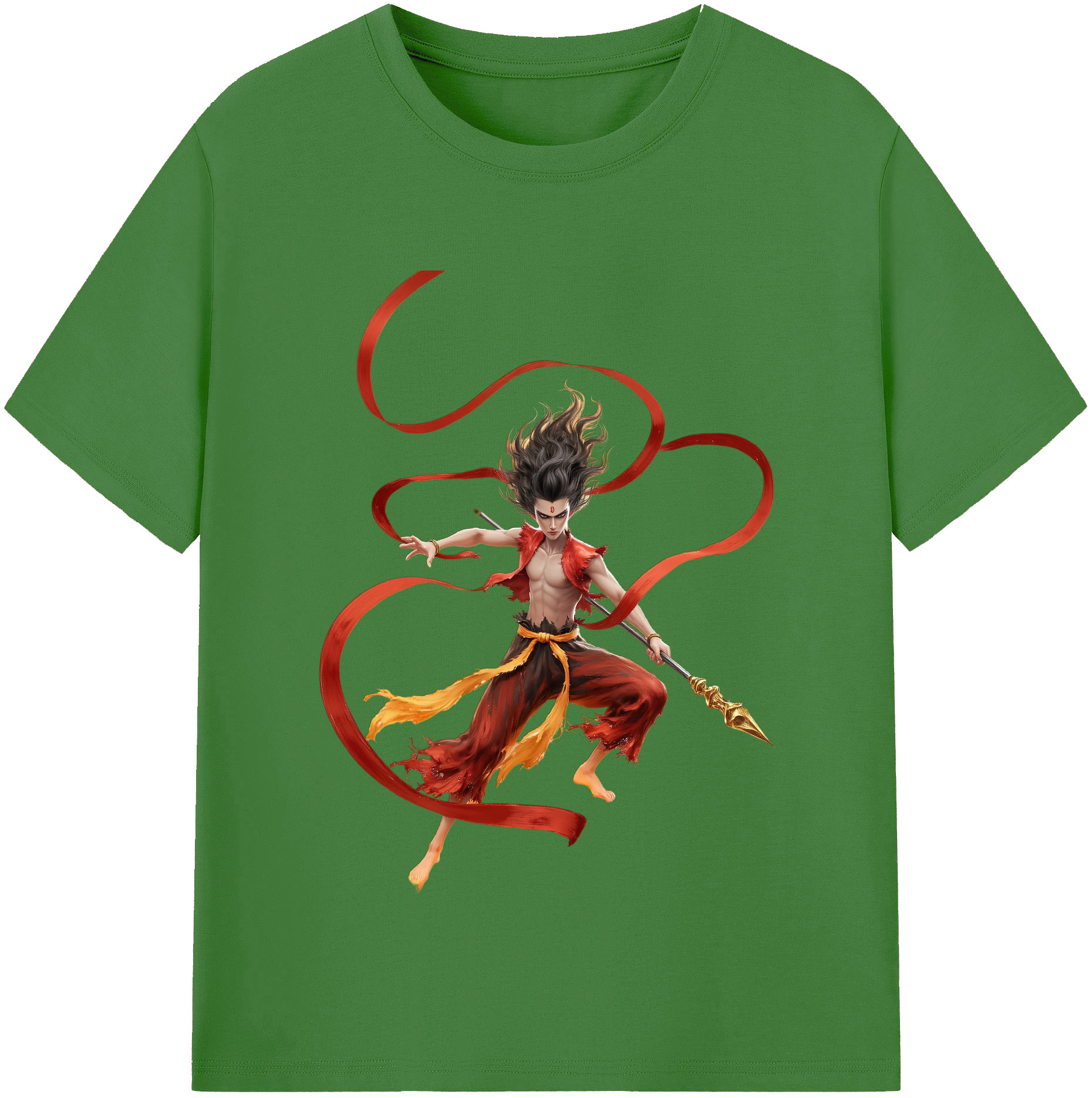 （画像用） Ne Zha 2 ナタ 魔童の大暴れ レディースカジュアルプリントTシャツ（綿100％）